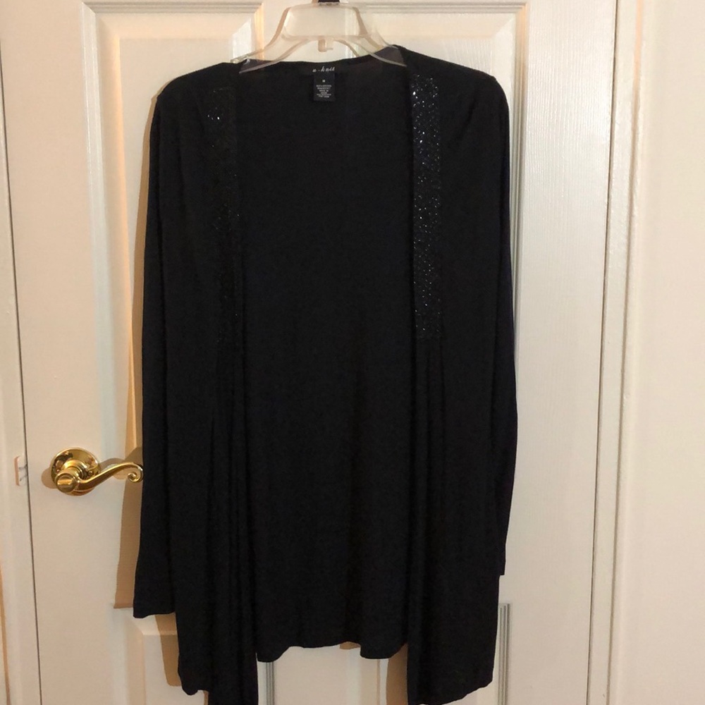 Black cardigan with Sequined trim
